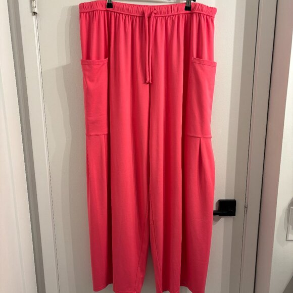 Pink Wide Leg Pants - Picture 1 of 7